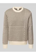 Swetry męskie - Sweter wełniany o kroju regular fit z okrągłym dekoltem - CK Calvin Klein - miniaturka - grafika 1