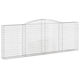 Łukowaty kosz gabionowy 400x30x140/160 cm, galwanizowane żelazo - Ogrodzenia - miniaturka - grafika 3