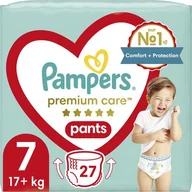 Pieluchy - Pampers Pieluchomajtki Premium Care Pants, rozmiar 7 (17+ kg) 27 szt. - miniaturka - grafika 1