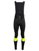 Spodnie rowerowe - VAUDE Męskie spodnie męskie Kuro Warm Bib Tights, żółty neonowy, S - miniaturka - grafika 1