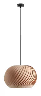 Drewniana lampa wisząca Nature Light do przedpokoju brązowa - Lampy sufitowe - miniaturka - grafika 2