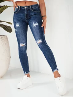 Spodnie damskie - Spodnie damskie jeansowe TANYA niebieskie Dstreet UY1842 - grafika 1