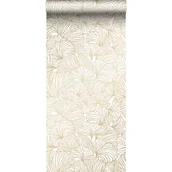 Tapety - Tapeta liście miłorzębu białymIzłotym - 53 cm x 10.05 m - ESTAHOME - miniaturka - grafika 1