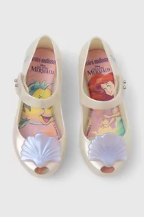 Buty dla dziewczynek - Melissa baleriny dziecięce ULTRAGIRL LITTLE, x Disney kolor beżowy - grafika 1