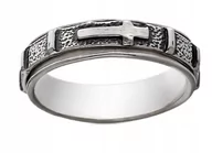 Pierścionki - OBRĄCZKA RÓŻAŃCOWA SREBRNA OBROTOWA.925!ROZMIAR12 - miniaturka - grafika 1