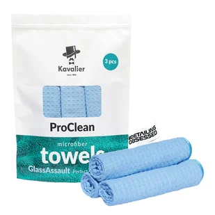 KAVALIER PERFECT GLASS POLISHER 3PACK 41x41cm mikrofibra do szyb - Akcesoria do mycia samochodu - miniaturka - grafika 1