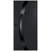 Drzwi zewnętrzne - Isoxa Drzwi zewnętrzne stalowe wejściowe Nero Shadow 68 antracytowe 90 prawe - miniaturka - grafika 1