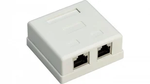 Goobay Gniazdo teleinformatyczne natynkowe 2xRJ45 STP kat.6 77635 77635 - Wtyczki i adaptery - miniaturka - grafika 2