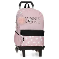 Plecaki - Joumma Disney Minnie Heads Dwukomorowy plecak z przenośnym wózkiem 15,6 cala różowy 31 x 44 x 15 cm poliester 24,68 l, Różowy kolor, Talla única, Plecak z podwójną komorą z wózkiem - miniaturka - grafika 1
