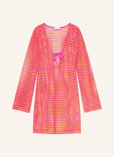 Seafolly Sukienka Plażowa Mesh Effect pink - Sukienki - miniaturka - grafika 1