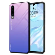 Etui i futerały do telefonów - Pokrowiec Do Huawei P30 Etui w RÓŻOWO - NIEBIESKI TPU Obudowa Case Cover Plecki Ochronny Cadorabo - miniaturka - grafika 1