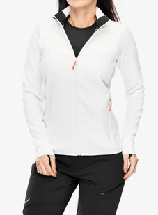 Bluza rozpinana damska Salewa Puez Waffle Hyb PL Jacket - white - Bluzy sportowe damskie - miniaturka - grafika 1