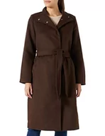 Płaszcze damskie - Vero Moda Vmtwodope Vera Długi Wool Coat GA Noos Płaszcz damski, Fasola kawowa/szczegóły: solidna, XS - miniaturka - grafika 1