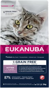 Eukanuba Kitten Grain Free, z łososiem - 2 kg - Sucha karma dla kotów - miniaturka - grafika 1