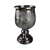 Świeczniki - Elegancki Świecznik/Patera z Opalizującym Szkłem i - miniaturka - grafika 1