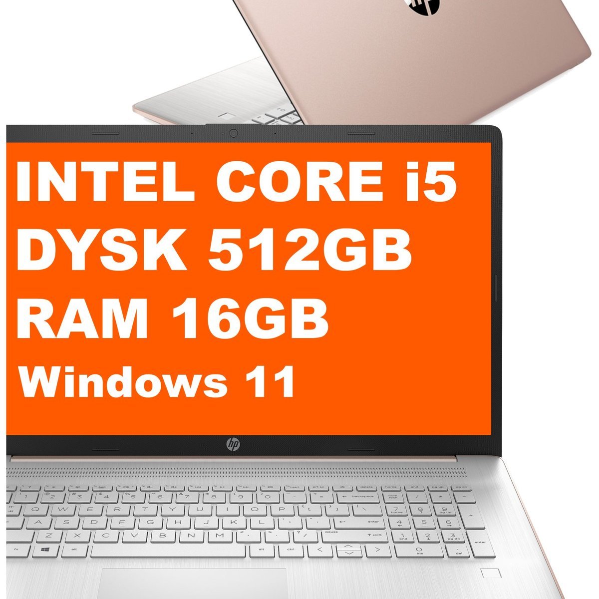 HP 17T-CN300 / D37BFU8 / Intel Core i5 / 16GB / 512GB / Intel Graphics / FullHD / Win 11 / Różowy D37BFU8_16GB_500SSD_W11