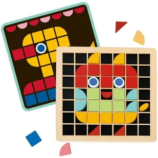 TOOKY TOY Mozaika Drewniana Układanka Montessori - Układanki dla dzieci - miniaturka - grafika 1
