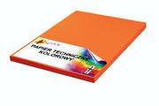 Szkolne artykuły papiernicze - Papier techniczny A4 220g pomarańczowy2 50 arkuszy - miniaturka - grafika 1