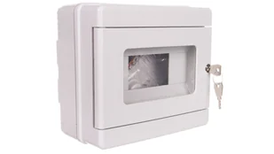 elettrocanali Przycisk ppoż. - obudowa 1x8 200x180x100 szary IP65 EC64108 EC64108 - Rozdzielnie elektryczne - miniaturka - grafika 1