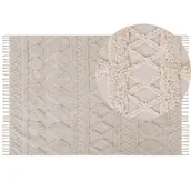 Dywany - Dywan bawełniany 160 x 230 cm beżowy DIDIM - miniaturka - grafika 1