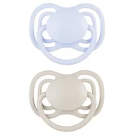 Smoczki uspokajające - Smoczek CANPOL BABIES DentalAir 6-18 m Niebiesko-szary (2 sztuki) - miniaturka - grafika 1