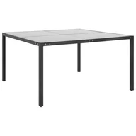 Stoły ogrodowe - vidaXL Lumarko Stolik ogrodowy, antracytowy, 130x130x72 cm, stal i szkło! 313093 - miniaturka - grafika 1