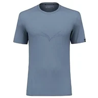 Koszulki męskie - Salewa Puez Eagle Sketch Merino T-Shirt męski, niebieski melanż, rozmiar XL - miniaturka - grafika 1