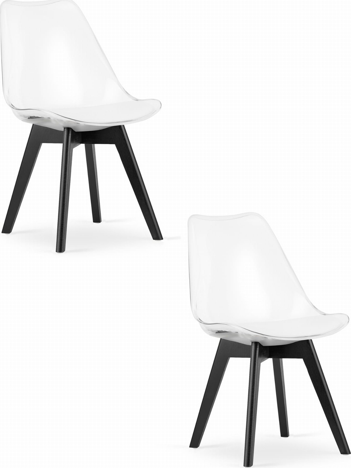 Leobert Krzesło MARK - przezroczyste / nogi czarne x 2