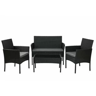 Zestaw mebli ogrodowych z technorattanu stół, sofa, krzesła dla 4 osób Luiza - Meble ogrodowe - miniaturka - grafika 1
