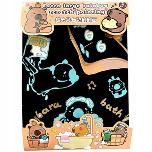 ZDRAPYWANKA TĘCZOWA KAPIBARA WYDRAPYWANKA DLA DZIECI RYSIK KREATYWNA ZABAWA - Zabawki kreatywne ZDRAPYWANKA TĘCZOWA KAPIBARA WYDRAPYWANKA DLA DZIECI RYSIK KREATYWNA ZABAWA - Zabawki kreatywne - miniaturka - grafika 1