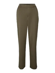 VERO MODA Vmmaya Mr Straight Solid Pant Noos spodnie damskie, zielony (Ivy Green), (M) W / 34L - Spodnie damskie - miniaturka - grafika 1