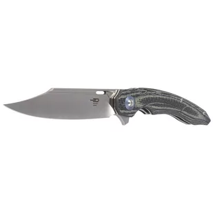 Nóż składany Bestech Fanga Carbon Fiber / Beige G10, Satin D2 by Kombou (BG18D) - Noże - miniaturka - grafika 2
