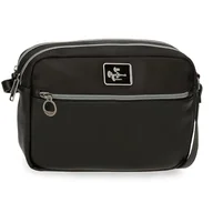 Torebki damskie - Pepe Jeans Christine Torba na ramię Czarna 24x16x9 cm Poliester z Detalami ze sztucznej skóry by Joumma Bags, Czarny (Black), Talla única, torebka na ramię - miniaturka - grafika 1