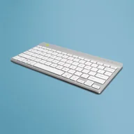 Klawiatury - R-Go Tools Ergonomiczna R-Go Compact Break klawiatura,Bluetooth, z oprogramowaniem do robienia przerw, QWERTY (US), biała - miniaturka - grafika 1