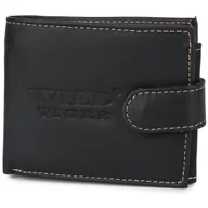 Portfele - Mały poziomy portfel męski Wild Tiger - czarny - miniaturka - grafika 1