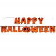 Halloween - Ozdoby na Halloween girlanda 200 cm napis happy halloween - miniaturka - grafika 1