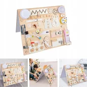 Zabawki sensoryczne - Tablica Manipulacyjna Sensoryczna Edukacyjna Montesori Dla Dzieci Duża 20w1 - miniaturka - grafika 1