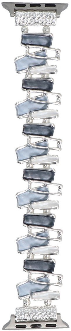 GlacierX bransoleta do smartwatcha Gleam Crystals Stretch Bracelet Moonstone do Apple Watch 38/40/41mm Szara