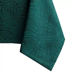 Obrus Gaia Butelkowa zieleń Tłoczony Roślinny 140x200 owal AmeliaHome - TCLOTH/AH/GAIA/HMD/BOTTLEGREEN/O140X200 - Obrusy i serwetki - miniaturka - grafika 1