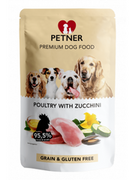 Mokra karma dla psów - Petner Petner Drób z cukinią 500g - 500g Drób z cukinią - miniaturka - grafika 1