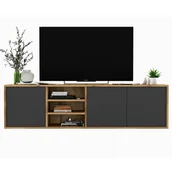 Szafki RTV - Szafka wisząca rtv dąb wotan + grafit P5-K65 - miniaturka - grafika 1