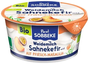 KEFIR KREMOWY BRZOSKWINIA - MARAKUJA BIO 150 g - SOBBEKE - Kefiry, jogurty, maślanki - miniaturka - grafika 1