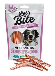 Brit Let's Bite Meat Snacks Chicken Stripes with Codfish 80g - Przysmaki dla psów - miniaturka - grafika 1