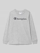 Koszulki dla chłopców - Bluzka z długim rękawem o kroju regular fit z nadrukiem z logo - miniaturka - grafika 1