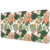 Podkładki na biurko - Podkładka na biurko Kwiaty na muralu 90x45 cm - miniaturka - grafika 1