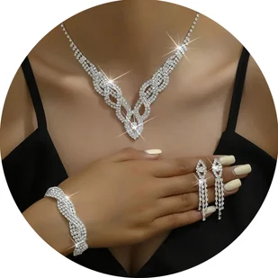 DUŻY KOMPLET BIŻUTERII SREBRNEJ ŁEZKA Z CYRKONIĄ GLAMOUR Z PLECIONKĄ - Zestawy biżuterii dla kobiet DUŻY KOMPLET BIŻUTERII SREBRNEJ ŁEZKA Z CYRKONIĄ GLAMOUR Z PLECIONKĄ - Zestawy biżuterii dla kobiet - miniaturka - grafika 1