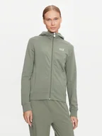 Bluzy damskie - EA7 Emporio Armani Bluza 6DTM10 TJZEZ Zielony Regular Fit - miniaturka - grafika 1