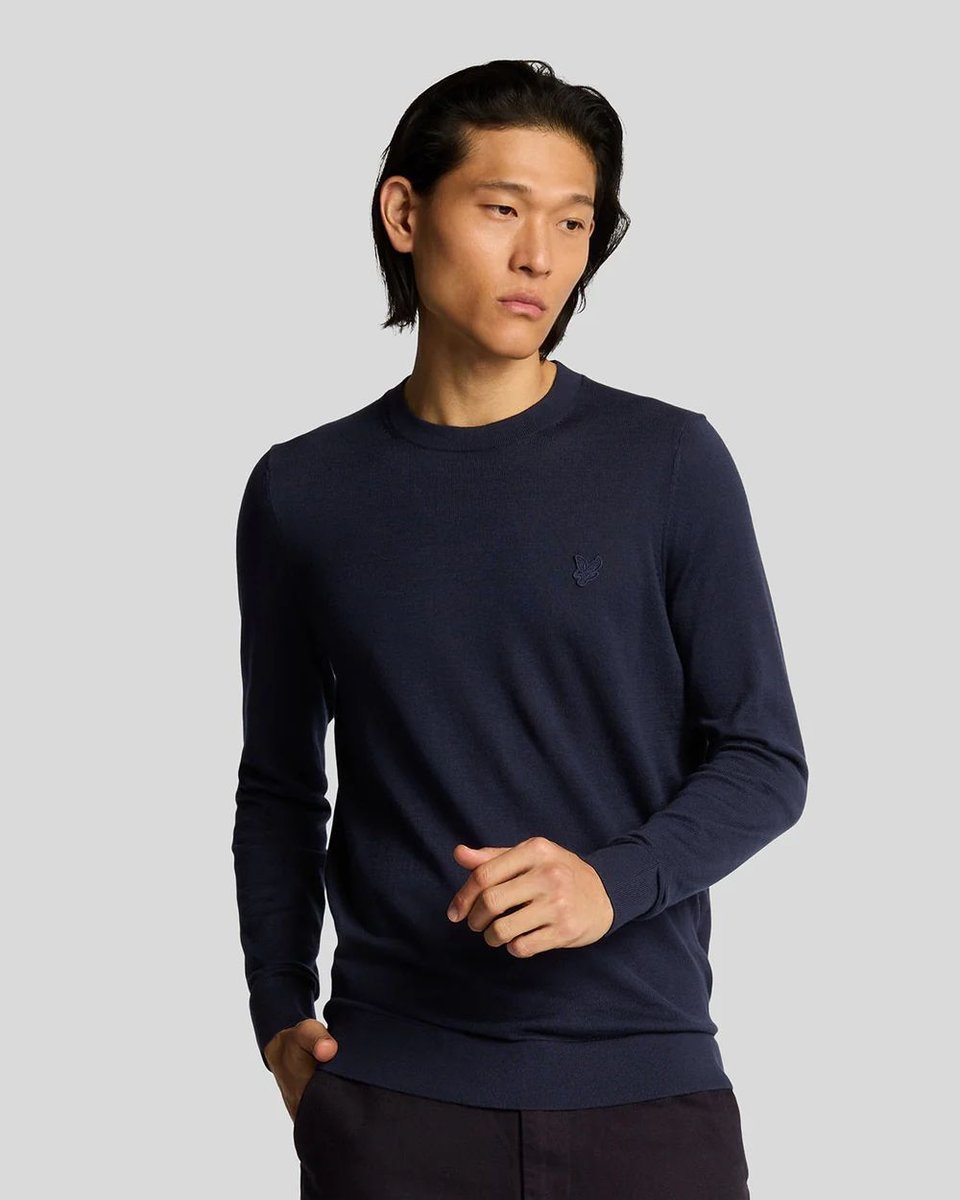 maglie uomo lyle and scott 1874 kn2235ton superfine z271 dark navy