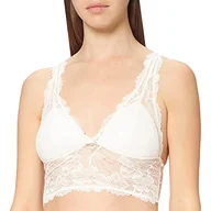 Biustonosze - Emporio Armani Damski biustonosz Eternal Lace Padded, śnieg, XS - miniaturka - grafika 1