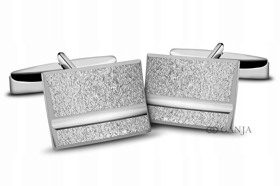 Spinki srebrne do mankietów 925 rodowane SP09 ŚLUB